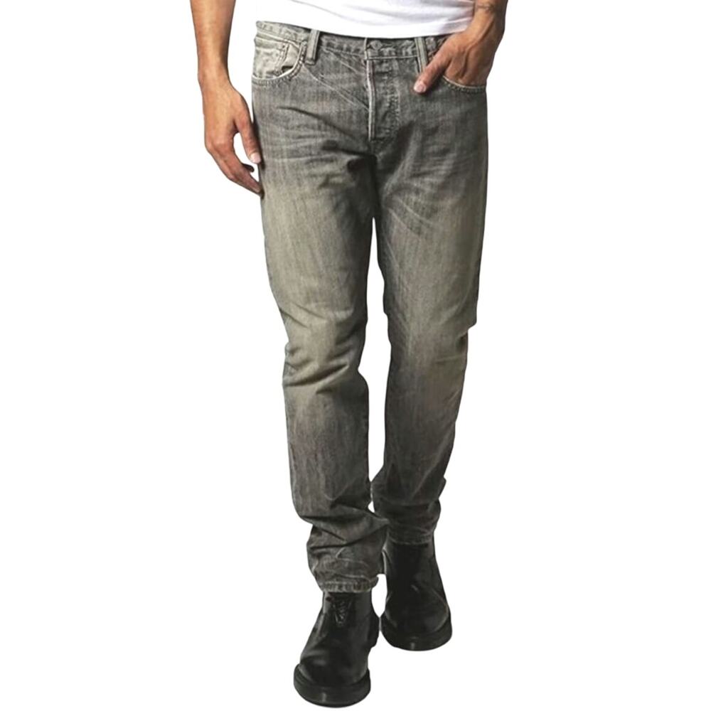 Polo Ralph Lauren mens dungaree jeans gray 36/30 straight leg preppy blokecore